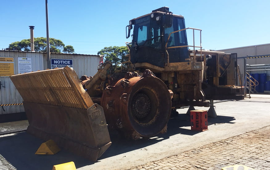 Busselton City Council Rebuild of Cat Compactor BEFORE