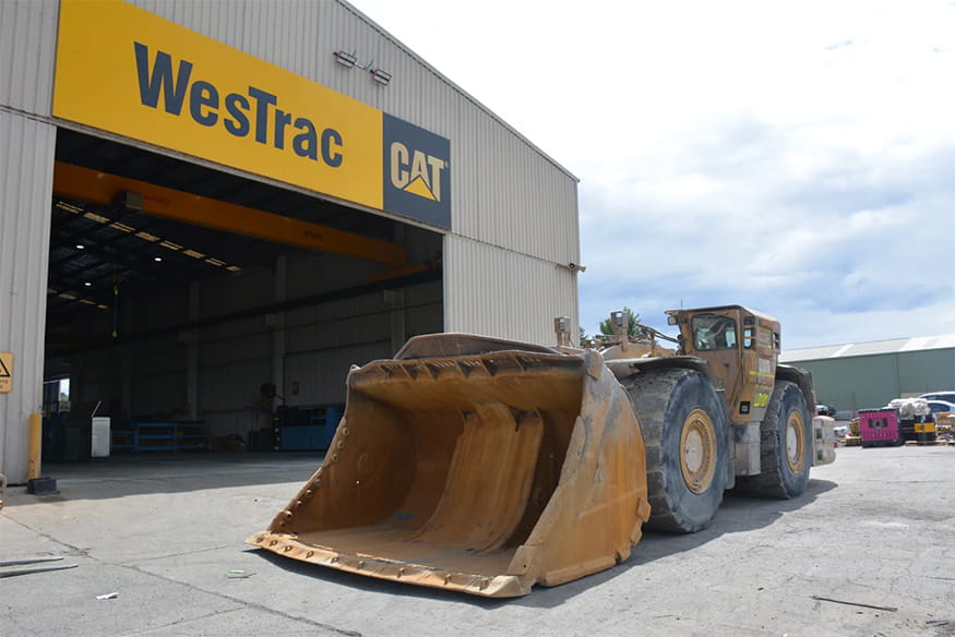 A Cat R3000H Underground Loader about to be rebuilt