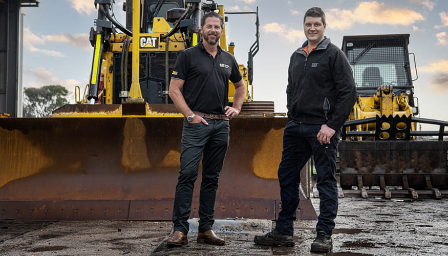 Drew from Thomas Contracting with Darren Hall from WesTrac