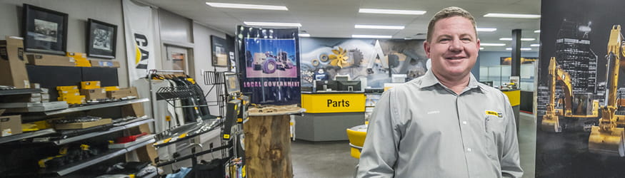 WesTrac merchandise store and employee
