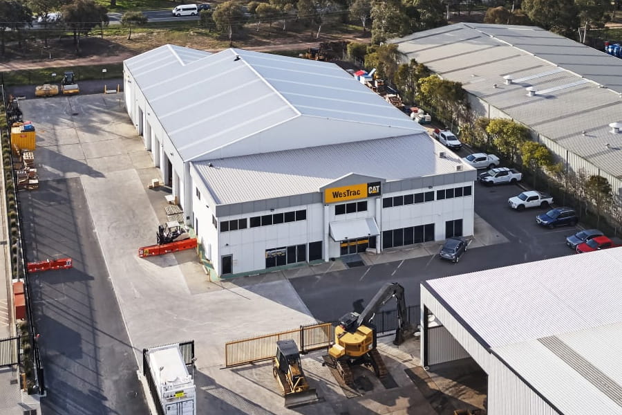 Drone shot of WesTrac Canberra branch