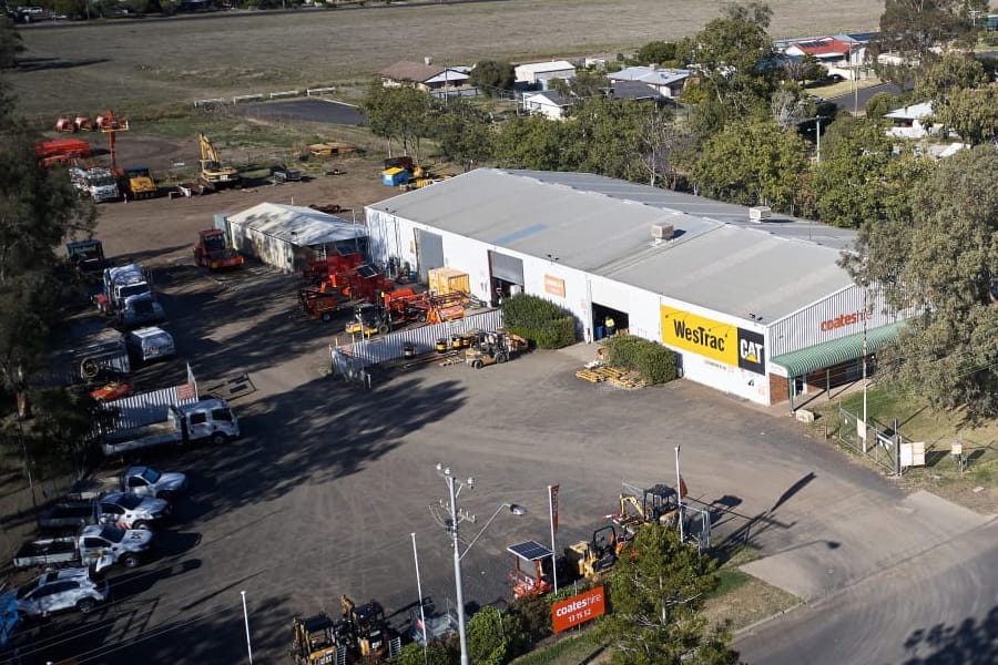 Drone shot of the WesTrac Moree branch
