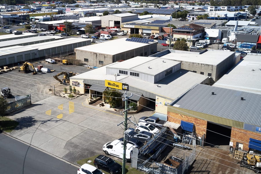 Drone shot of the WesTrac Tweed Heads branch
