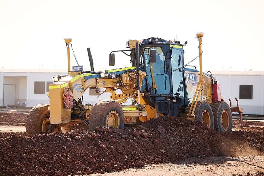 Cat Motor Grader in Action