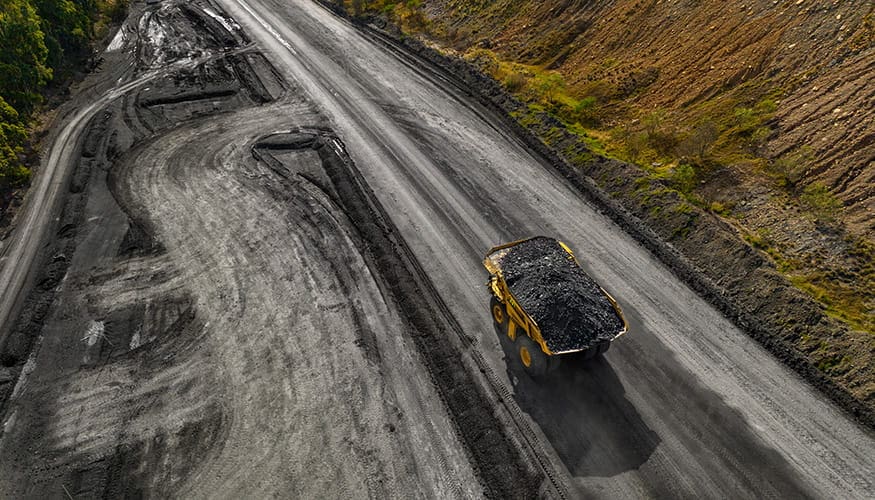 Cat Off Highway Truck hauling