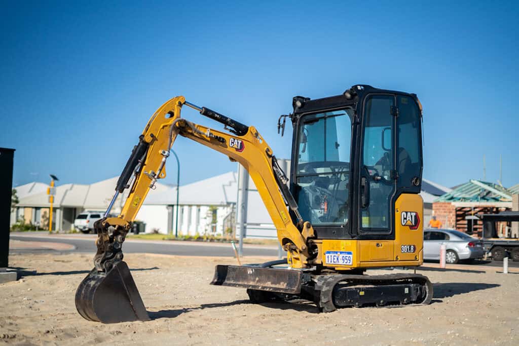 PGC Irrigation Contractors new Cat Mini Excavator without operator
