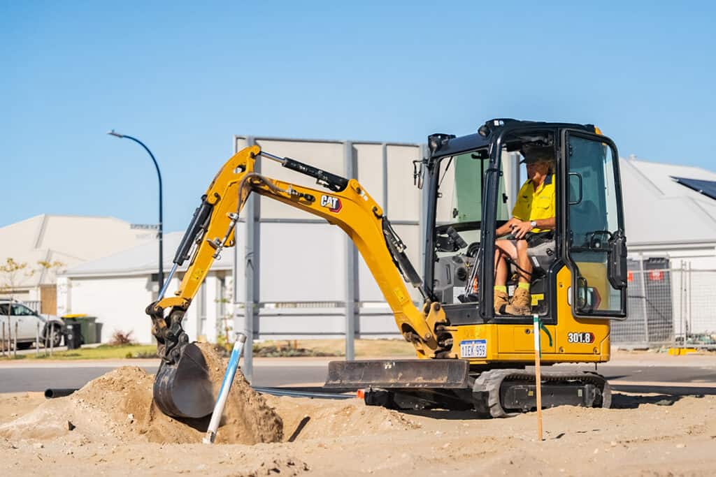 PGC Irrigation Contractors new Cat Mini Excavator
