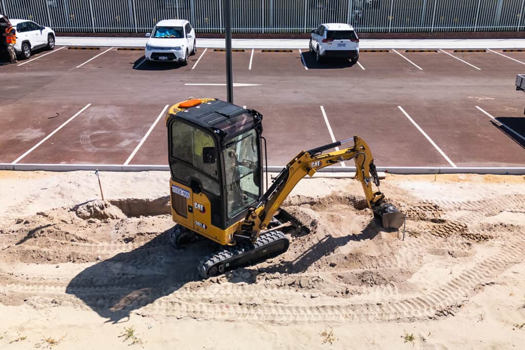 PGC Irrigation Contractors new Cat Mini Excavator