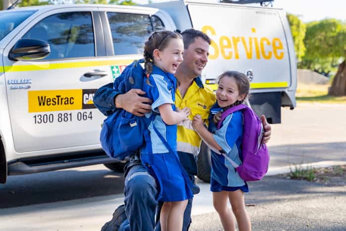 WesTrac team member coming home to see kids