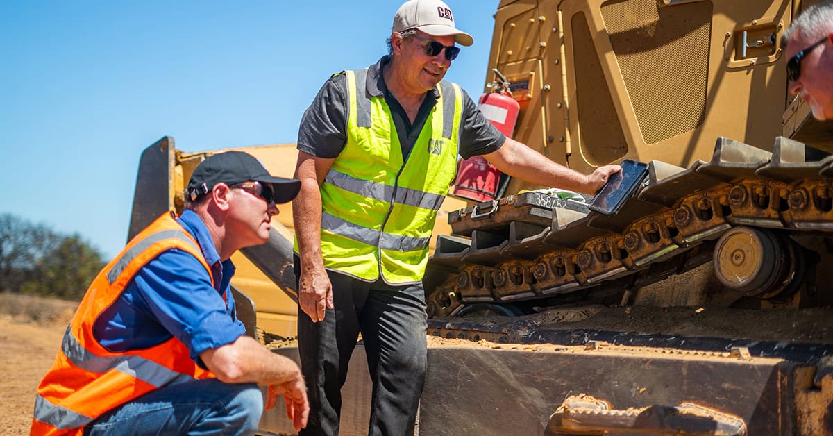 Thurkles receiving a free undercarriage inspection