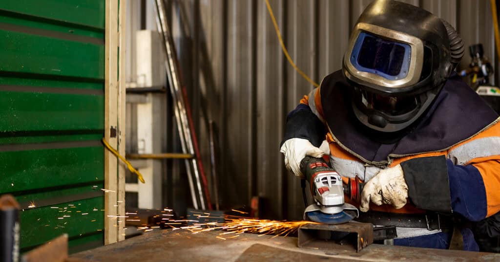 WesTrac team member at WesTrac Mt Thorley doing fabrication