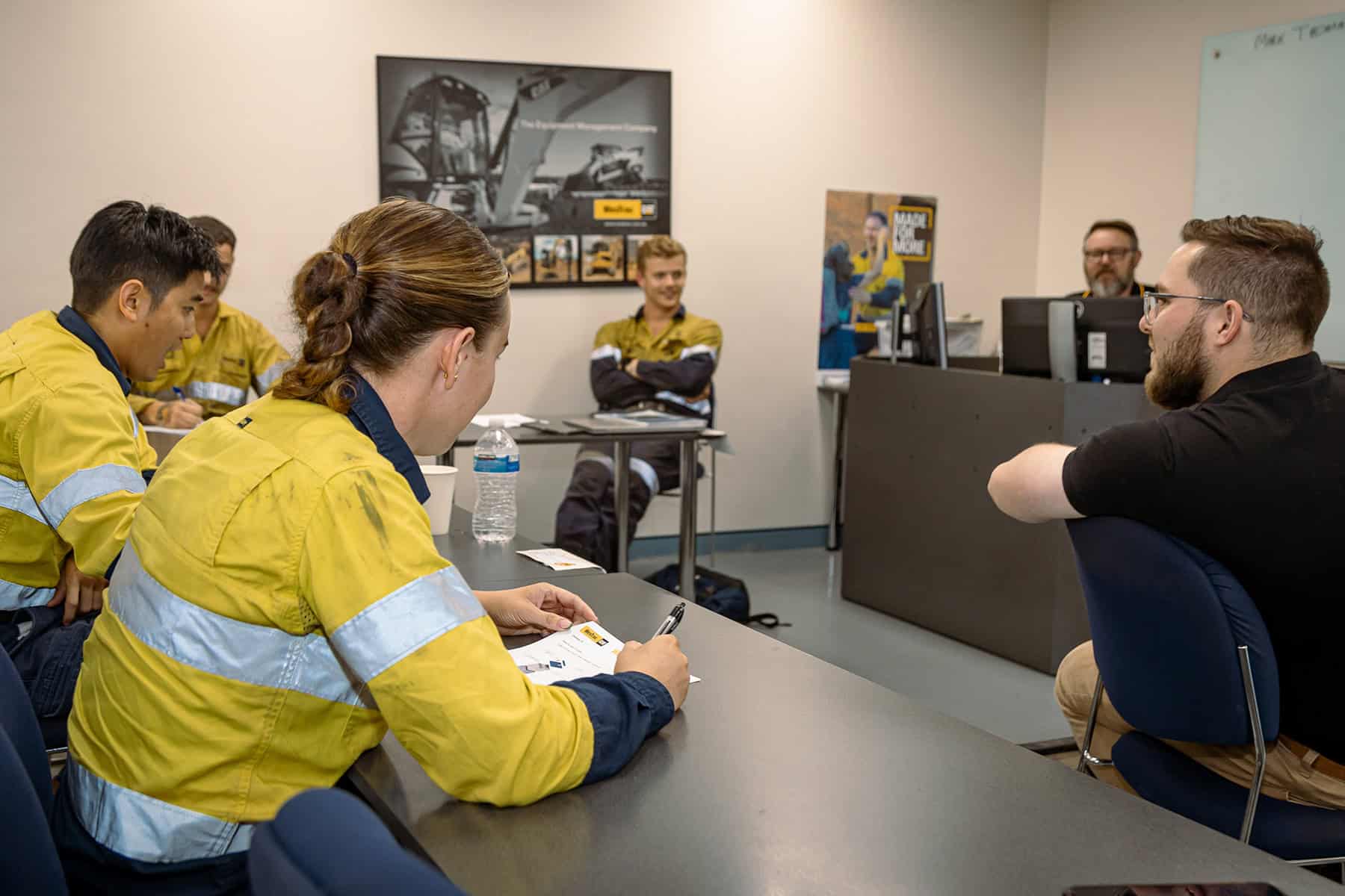 Students from a customer mining operation