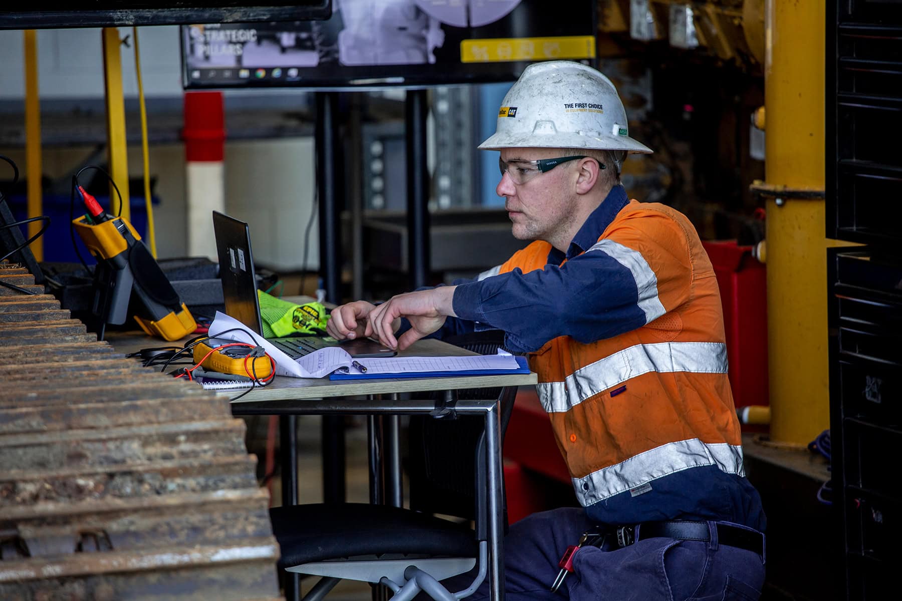 Student in the middle of studying