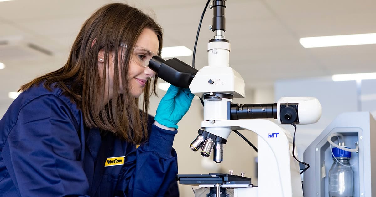 Fluid sampling lab technician from WesTrac Tomago