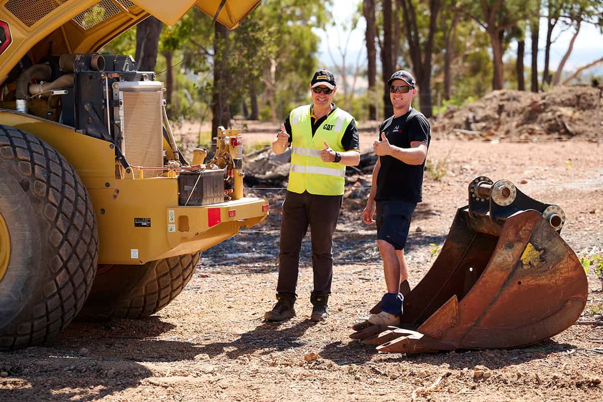 Dale Weertz from Proform Civil with WesTrac rep