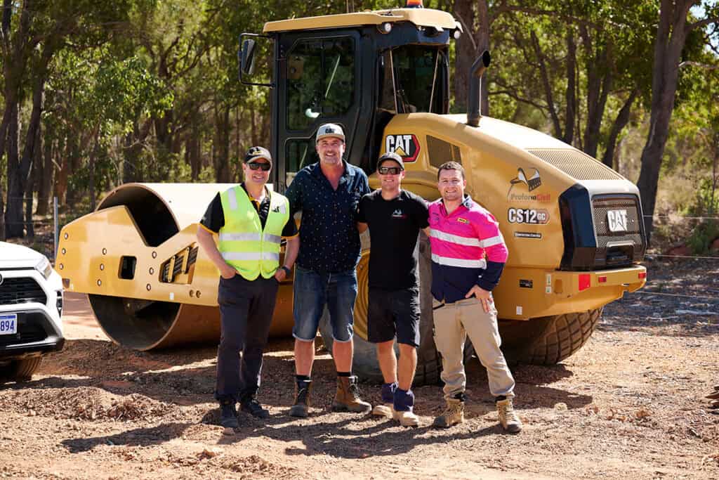 Dale Weertz from Proform Civil with Jamie Gray and Chris Gander