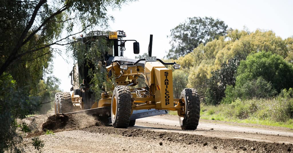 Cat Motor Grader used by Stabilcorp