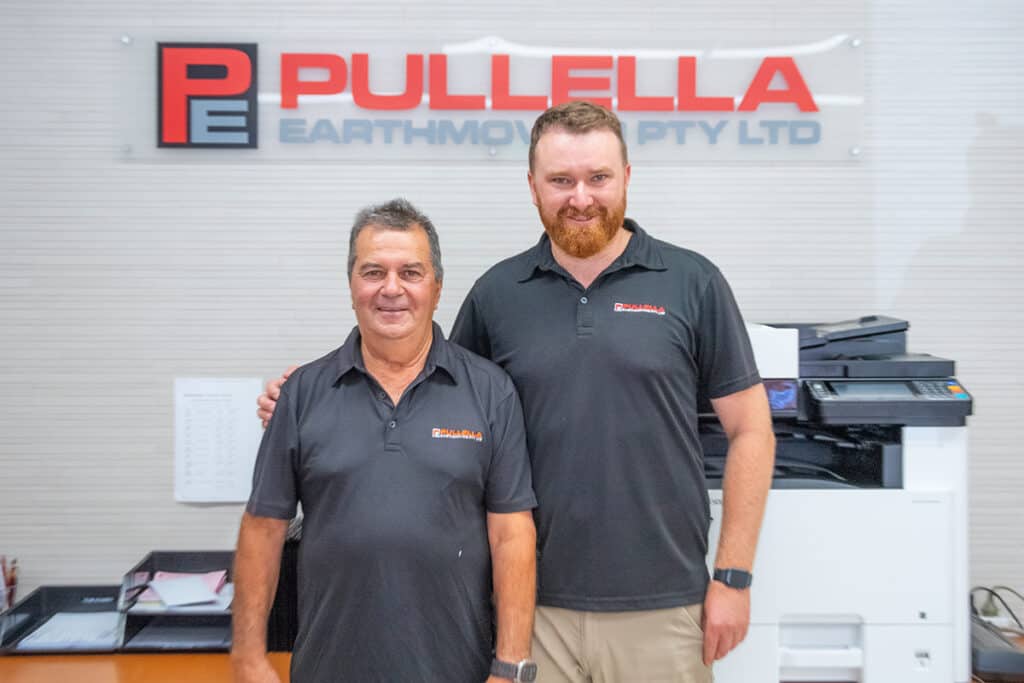 Leo Pullella with Edward Fitzgerald from Pullella Earthmoving